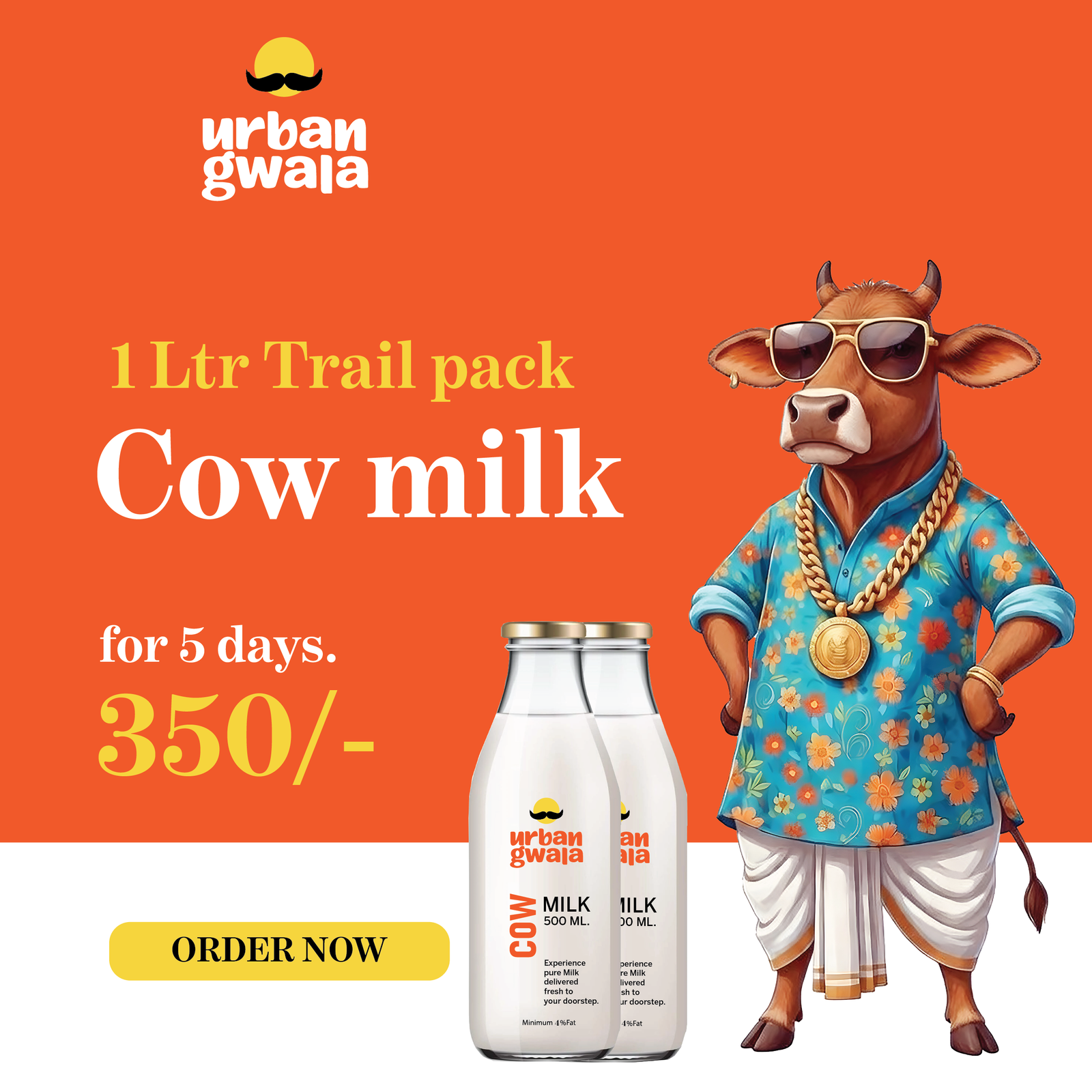 Cow Milk -  5 Day Trial Pack  
